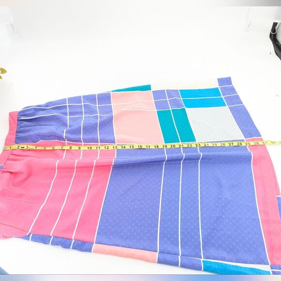 Jonathan Martin Vintage Abstract Silky Lightweight Midi Skirt Size S/M - Picture 5 of 6